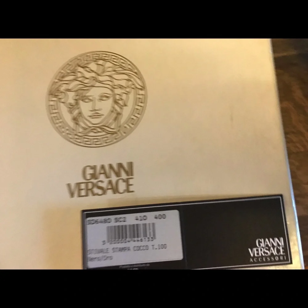 Gianni Versace Stivale Stampa Cocco Tall Boots in Nero/Croc Size 40 T.100 - Picture 14 of 14